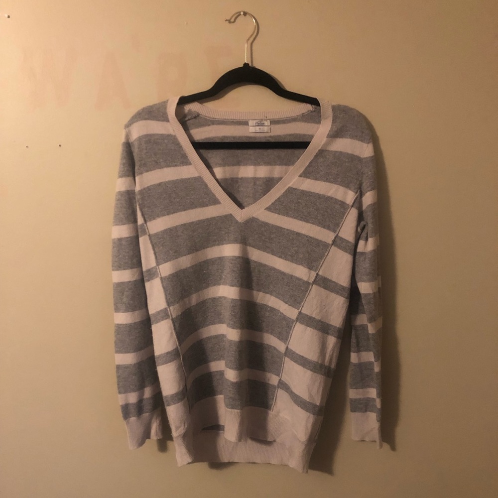 Wallace striped sweater lambs wool, rabbit hair, cashmere blend luxury fabric